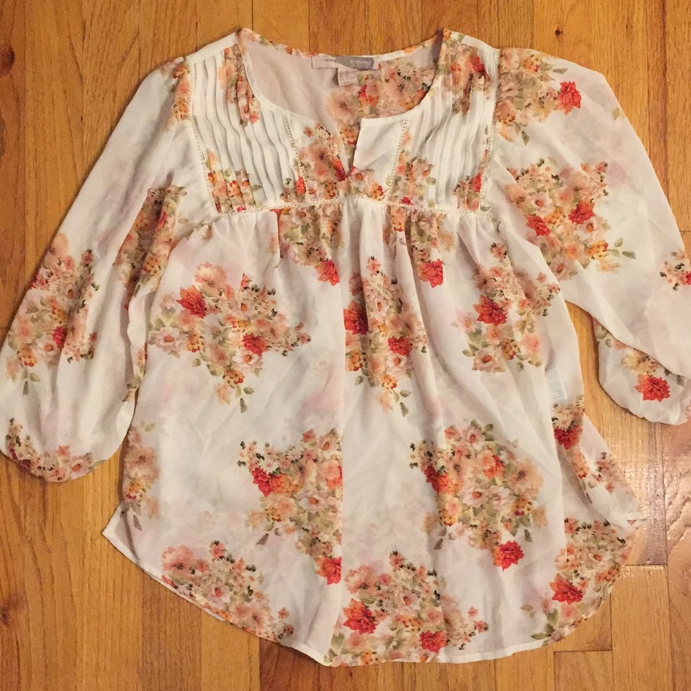 Floral forever 21 blouse size xs